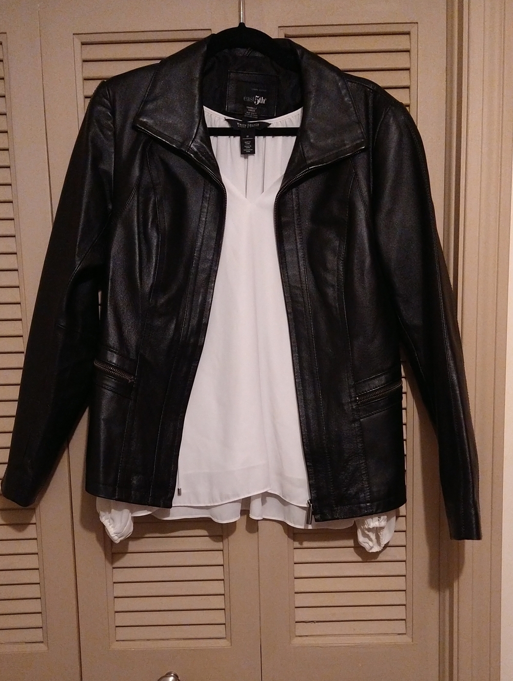 East 5th Leather Zip Jacket@Superior Quality Size S